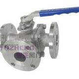 Stainless Steel 3Way Flanged Ball Valve With Handle thumbnail-1