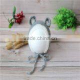 Newborn Knit Bonnet Crochet Mohair Bonnet Ruffle Mohair Hat Handmade Knit Bear Hat Baby Photo Props