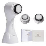 White CNV PRO Electric Face Brush Facial Brush Waterproof Sonic Cleansing System Portable Face Exfoliator Rechargeable