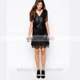 Express Dresses Women Leather Dress in Black thumbnail-2