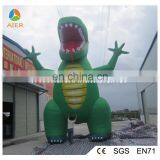 Inflated dinosaur for advertising