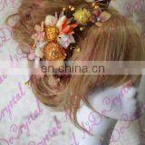 Aidocrystal Wedding Diamond Headpiece,artificial Bridal Hair Flower Accessories for Party thumbnail-5