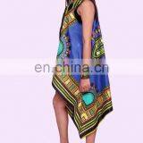 Indian Fashion Women Sleeveless Coats African Print Dashiki Long Kimono Shrug Indian thumbnail-3