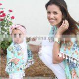 Matching Outfits Mommy & Me Women Boho Style Kimono Oversized Cardigan Family Tassel Beachwear Matching Clothes thumbnail-6