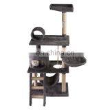 China Customized Design Plush Wooden Pet Condo Tower Supplier Furniture Factory Toys Cat Scratcher Tree House Tower thumbnail-3