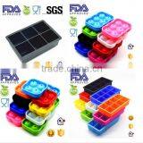 4/6/8 Cavity Reusable Ice Cube for Drink, Square / Round Shape Silicone Ice Cube Tray thumbnail-1