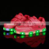 2016 Hot Sale Quality LED Falshing Night Sports Shoes Kids PU Upper Sports Shoes thumbnail-5