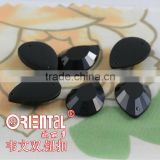 water drip solid black sewing resin stone button