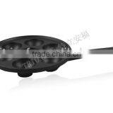 TRIONFO Holes Cast Iron Single Handle Takoyaki Pan