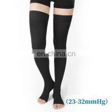 Long Knee Socks Blood Stocking Knee High Open Toe Compression Stockings Circulation thumbnail-1