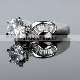 Best Buy One Stone Deluxe Marriage Gift Luxury CZ Jewelry Proposal Engagement Ring thumbnail-4