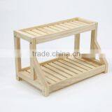 Foldable Modern natural wood storage Holder rack