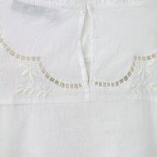 New European and American Women's Fashion Cotton Embroidery Romantic Round-neck Shirt thumbnail-3
