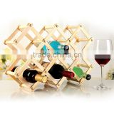 bar Industrial use wooden folding wine rack for 8 bottles/6 bottles