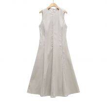 M Style European and American Temperament Elegant Versatile Simple Wide Swing Medium Length Sleeveless Dress Umbrella Swing Long Skirt thumbnail-3