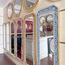 Hualun Guanse China Wholesale Wood Carving Decorative Mirror Luxury Hotel Wall Mirror for Middle East Project OEM Factory thumbnail-1