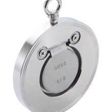 GOST 304 Stainless Steel H74W-16P Wafer Check Valve Thin Single Disc Circular Plate Check Valve thumbnail-1