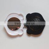 Manufacture Pocket Foldable Hair Brush With Mirror , Plastic Mirror thumbnail-6