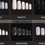2014 New 500pcs Clear Half Artificial Nail Tip Ultra-thin Transparent ,500 Pcs Fancy Square Nature/White Tip+10 Different Sizes,