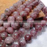 The Girl's Favorite /Polished Natural Strawberry Quartz Round Beads for Bracelet/round 4mm ,6mm,8mm,10mm,12mm,16mm/Luckybracelet thumbnail-2