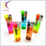 2016 Colored transparent gas lighters cigarette electronic lighter