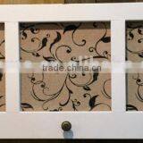 New Design Wooden & Liene Display Shelf With Hooks