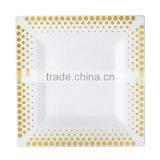 8'' Disposable Hot Dots Silver/Gold Plate thumbnail-1