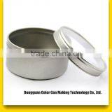 Round Shape Wedding Gift Tin Box With a Window