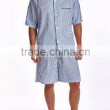 Wholesale Soft Summer Striped Short Pajama Set For Men