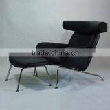 Hans J. Wegner Famous Design ox Chair With Ottoman thumbnail-2