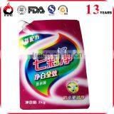 2L Flexible Printed Plastic Detergent Spouted Pouch With Bottom Gusset , Handle thumbnail-1