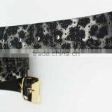 2015 Designer Fashion Women's Leopard Pointed Plain Pierced Belt With Fuax Leather Factory China thumbnail-6