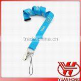 China Custom Flat Polyester Lanyard With Mobile Phone String and Bull Dog Clip