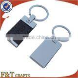 Zinc Alloy Plain Real Leather Custom Shape Keychain With Strap for Men thumbnail-4