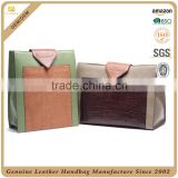 PB821-C560 contrast color messenger bags vintage briefcase chic crocodile crossbody bag popular handbags leather
