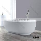 Classic Artificial Stone Freestanding Bathtub With Seat thumbnail-5