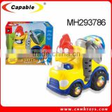 Battery operated Plastic construction truck toys with music and light