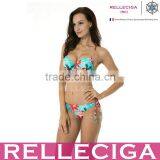 RELLECIGA 2016 Blue Floral Push Up Bikini