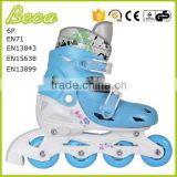 foshan factory sales pvc wheel 608 bearing blue kids roller skate with flashing                        
                                                Quality Choice