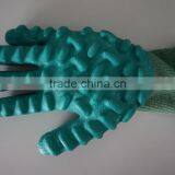 Anti-Vibration Cotton Shell With Latex Coated Safety Gloves at Construction Site thumbnail-4
