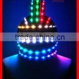 Remote controlled LED tron dance helmet, light up robot helmet, LED robot helmet