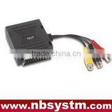 Breakout Box Scart Male to 3 RCA Female Cable Adapter