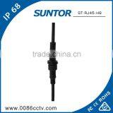 Black Nylon 9 Pin Aviation Electrical Connectors To RJ45 Converter For POE thumbnail-1