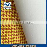 Synthetic Leather Made in Wenzhou for Shoes in Grid Design, Elastic thumbnail-2