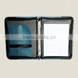 PU material portfolio with two card pocket and handle