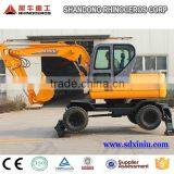 New Used Wheel Excavator 8ton Backhoe Excavator for Sale