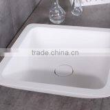 Artificial Stone Resin Basin,solid Surface Bathroom Wash Basins,Wall Mounted Acrylic Solid Surface Wash Basin thumbnail-4