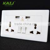 Double e Pin Socket Outlet With 2 Usb