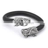 Stainless Steel Plain Leather Wrap Bracelets(RB10220) thumbnail-1