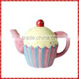 Cup Cake Shaped Animated Brand New Ceramic Tea Pot thumbnail-1